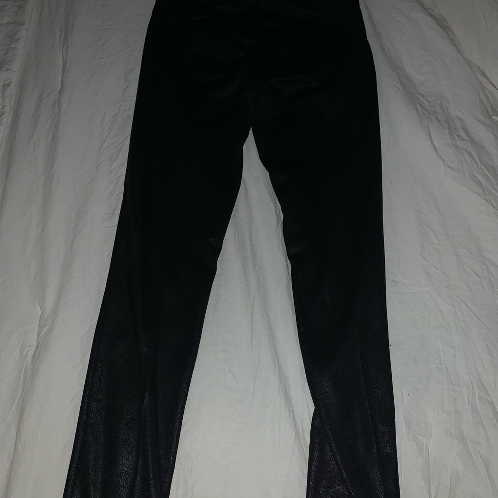 Black speckled leggings low waist